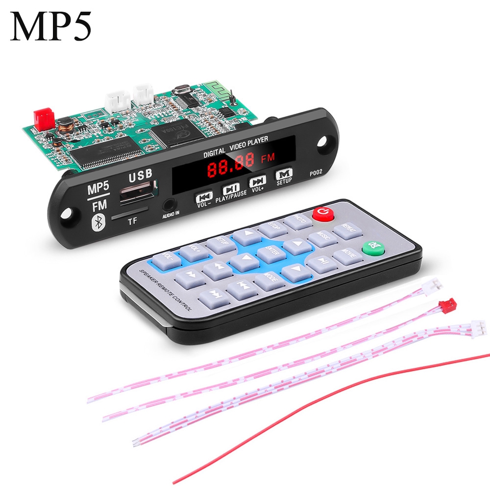 Bảng Mạch Giải Mã Âm Thanh Mp5 12v Kết Nối Bluetooth Hỗ Trợ Usb Tf Aux Fm Mp3 Wma