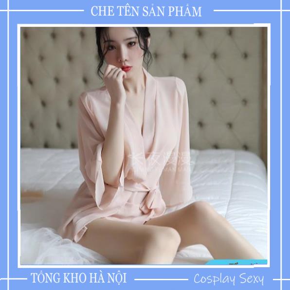Áo Choàng Đi Biển Kiểu Dáng Kimono Kèm Đai Thắt Eo Chất Voan Cát Xuyên Thấu, Áo Choàng Ngủ Sexy Cosplay - ACVT005 TKVN | BigBuy360 - bigbuy360.vn