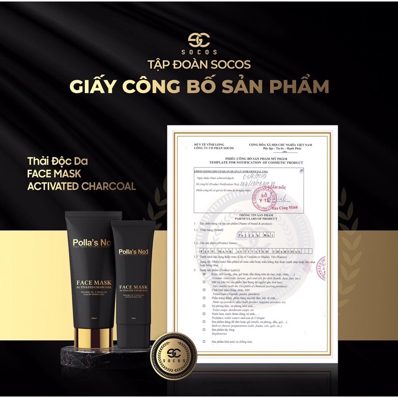 MẶT NẠ THAN TRE HOẠT TÍNH POLLA NO1