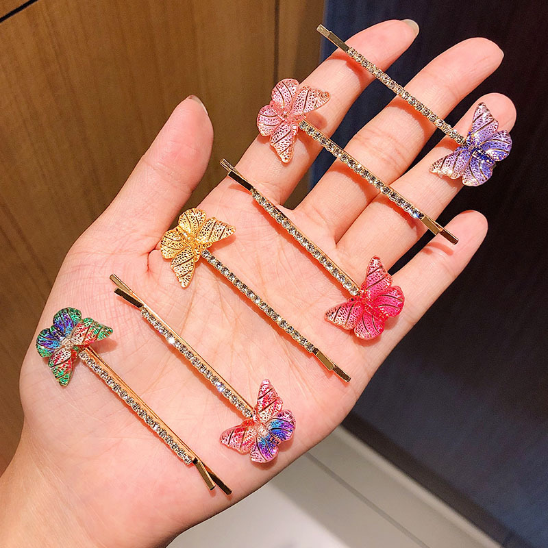 Kẹp Tóc Hình Bướm Đính Đá Xinh Xắn Cho Nữ