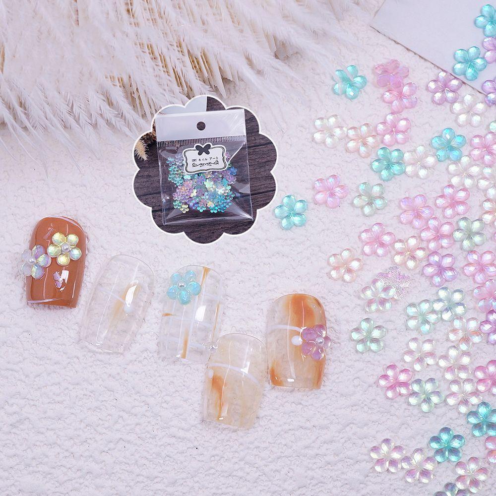 Bộ Phụ Kiện Trang Trí Móng Tay 3D DIY Hình Hoa / Chuối / Hoa Xinh Xắn