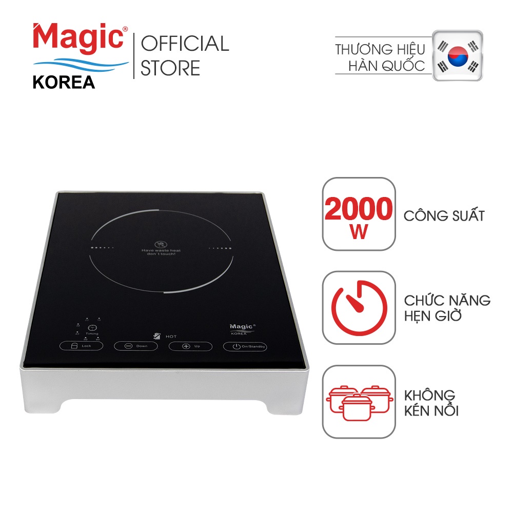 Bếp điện hồng ngoại Magic Korea A47,hai vòng nhiệt không kén nồi thay thế bếp ga,bảo hành chính hãng