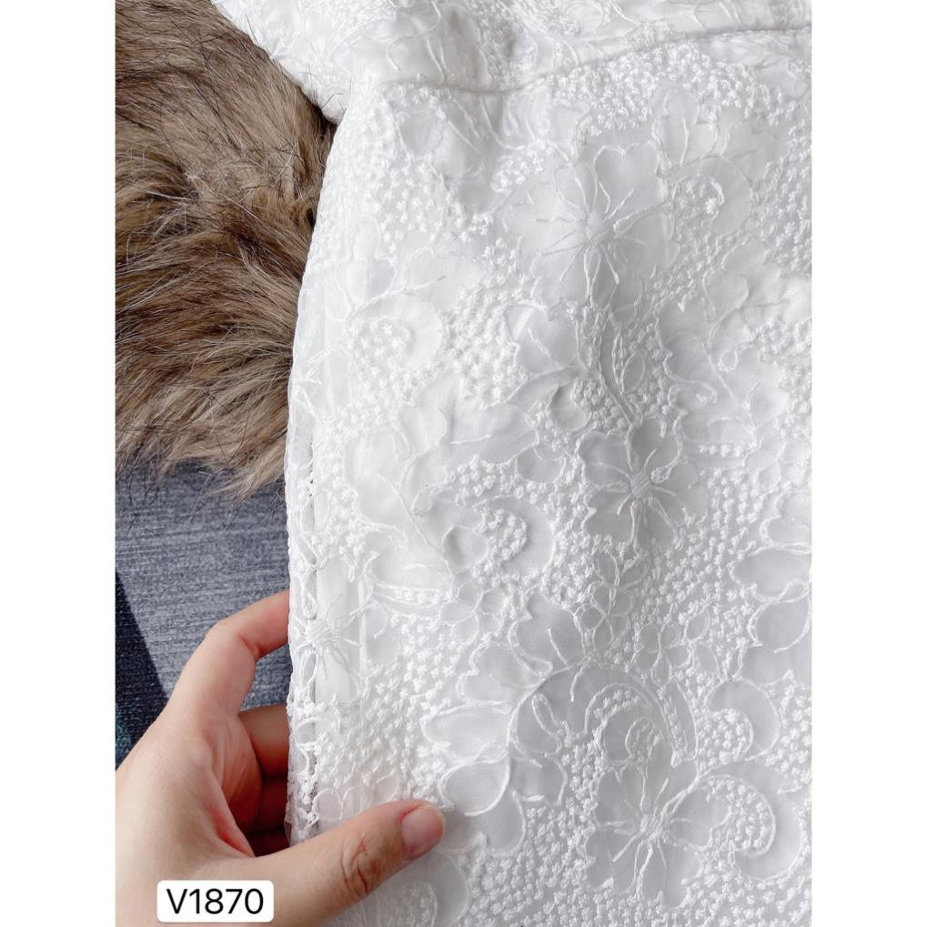 [VÁY ĐI TIỆC CAO CẤP] Váy ren trắng cánh tiên - Kèm ảnh thật trải sàn do shop tự chụp | BigBuy360 - bigbuy360.vn