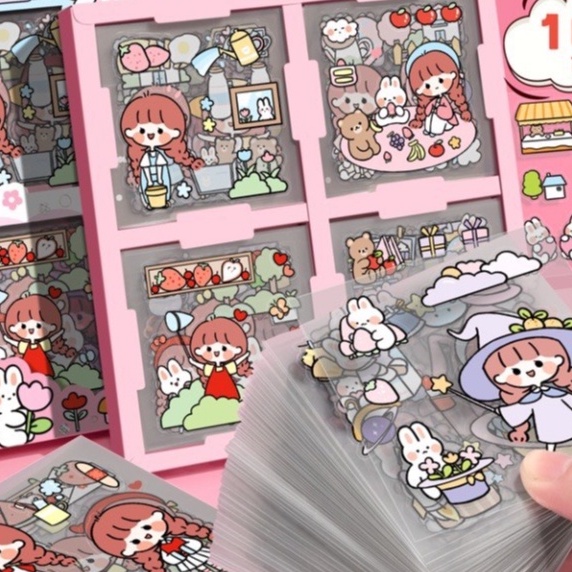 Hộp 100 tấm sticker Bé Thỏ
