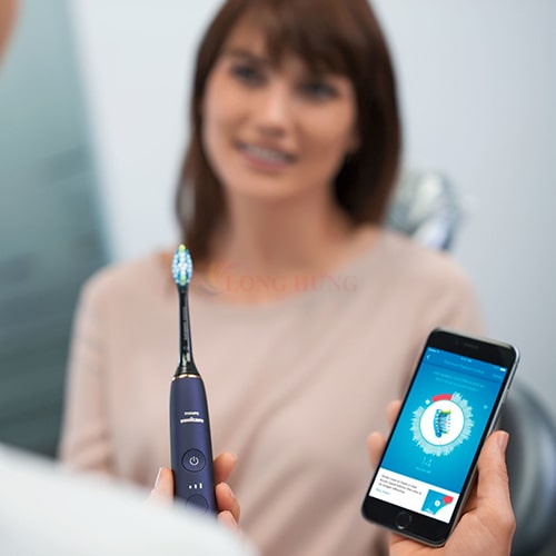 Bàn chải điện Philips Sonicare 9750 DiamondClean Smart HX9954/56 - Hàng nhập khẩu