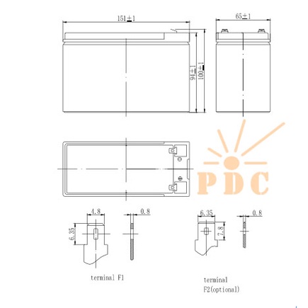 Ắc Quy Vision CP1290 12V 9Ah -
