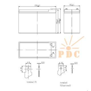 [Hoả Tốc] Ắc Quy Vision CP1290 12V 9Ah Cho Nguồn Dự Phòng UPS - (PDC-TECH)