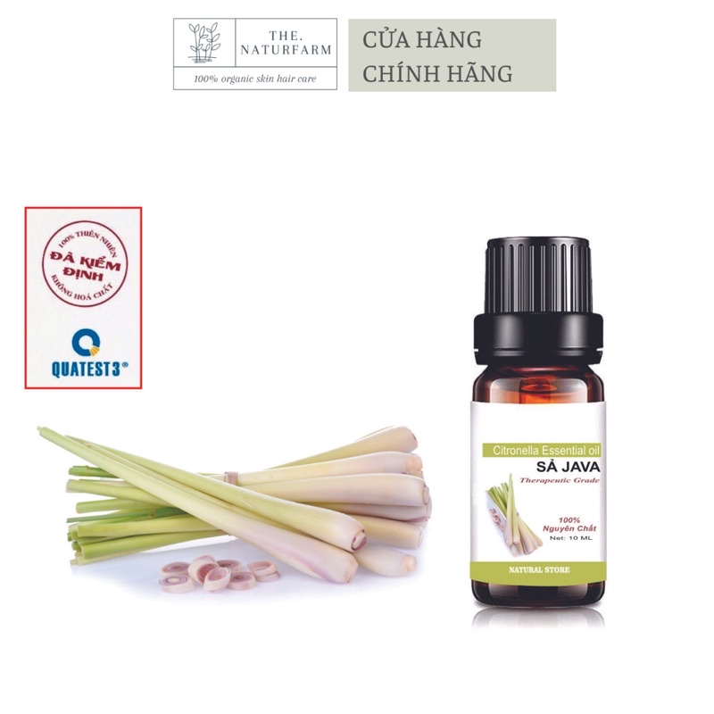 [ 10ML ] Tinh Dầu Sả Java 100% Nguyên Chất Organic ( Citronella Essential Oil )