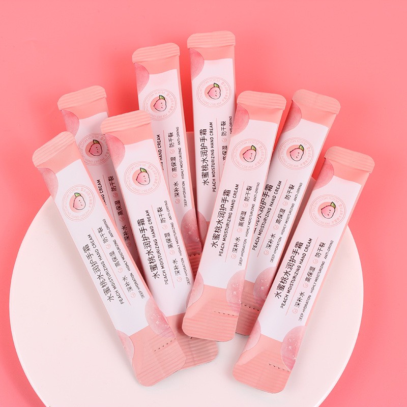 1 Hộp 20 Gói Kem dưỡng da tay Qise chiết xuất đào nguyên chất dưỡng ẩm chống khô da hàng nội địa Trung LYYOGA A90.