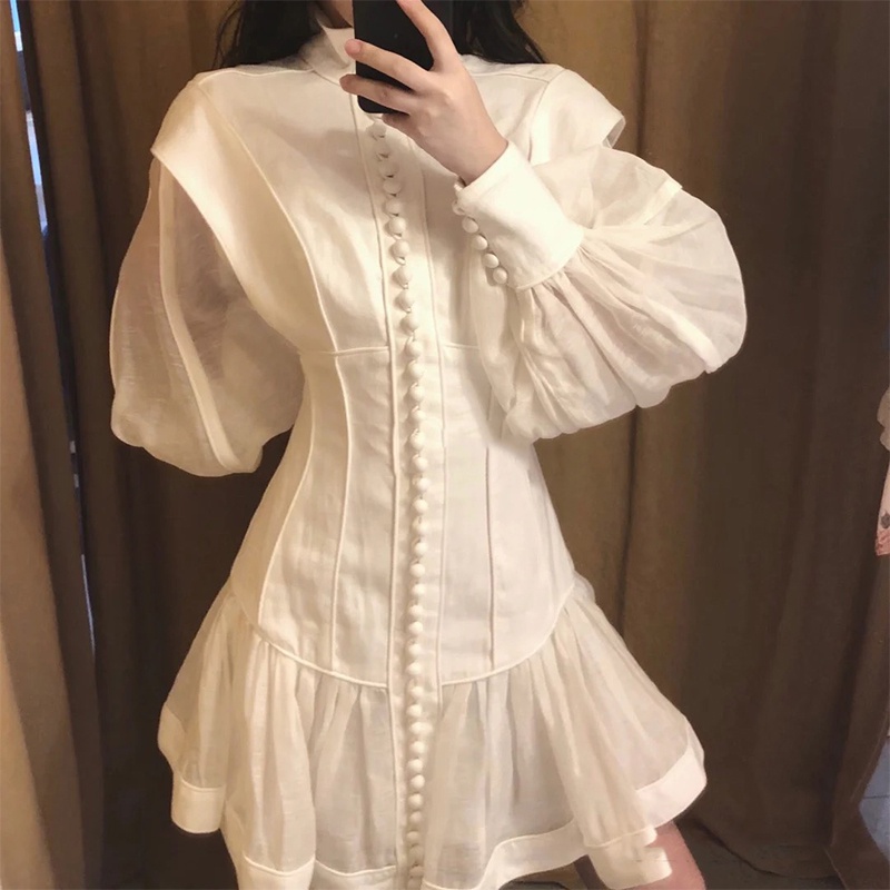 VÁY NỮ TRẮNG TAY DÀI