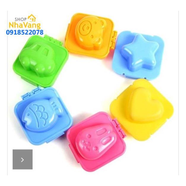 HCM Trọn bộ 06 dụng cụ ép cơm bento, tạo hình trứng ngộ nghĩnh giúp bé ăn ngon miệng