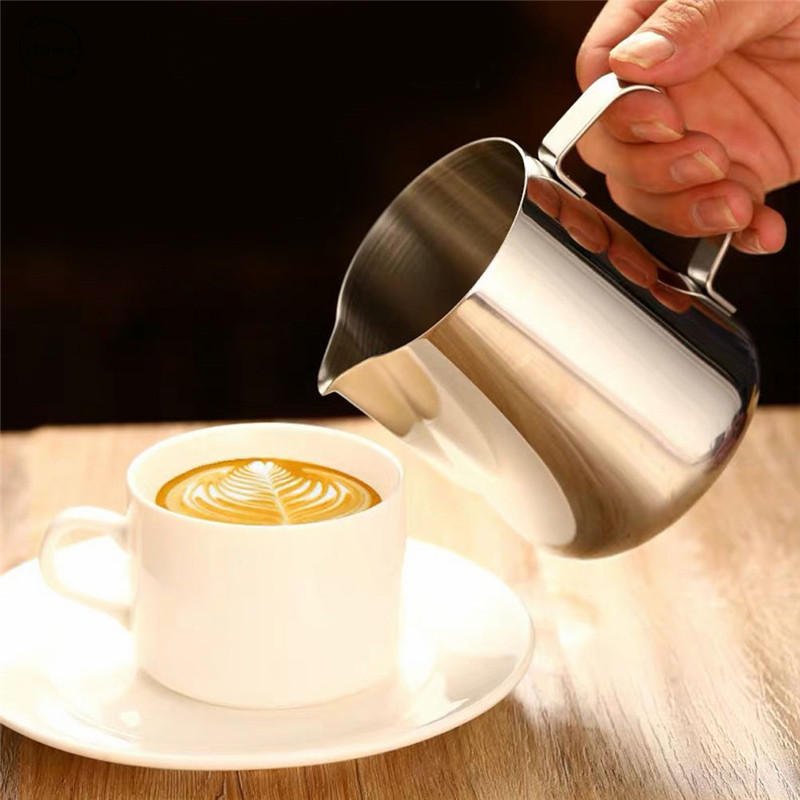 Cốc rót sữa tạo bọt hình hoa trang trí cà phê espresso/latte nghệ thuật bằng thép không gỉ