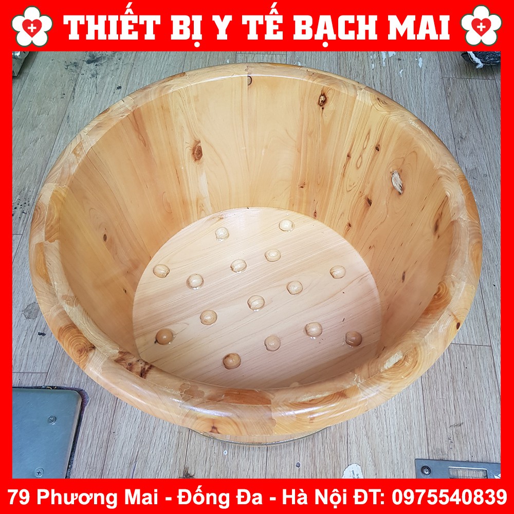 Chậu Gỗ Ngâm Chân Tuyết Tùng Cao Cấp Bo Viền
