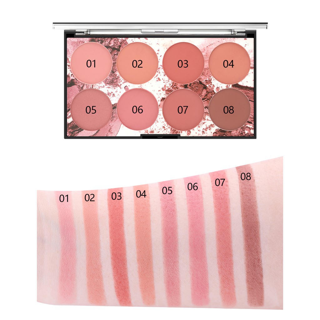 [SANY567 giảm 15% đơn 99K]Bảng phấn má hồng Miss Rose với thành phần khoáng chất 8 màu sắc kết hợp | BigBuy360 - bigbuy360.vn
