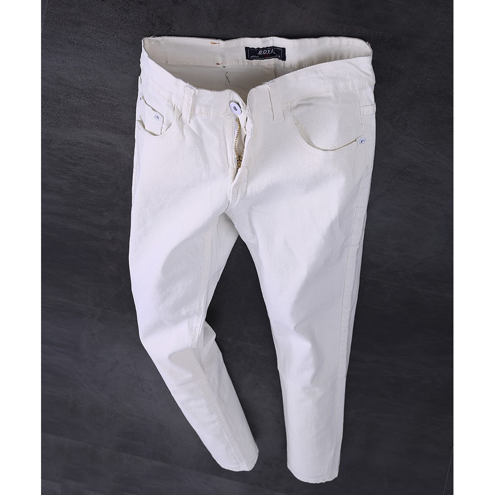 Quần Jeans Nam [𝐅𝐑𝐄𝐄 𝐒𝐇𝐈𝐏] Quần Jean Trơn Nam Chất Bò Ống Ôm Cao Cấp Vải Co Giãn Phối Đồ - 8919