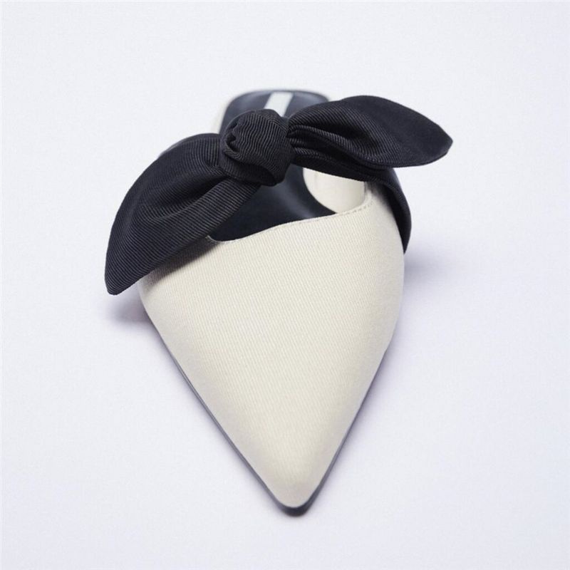 Zara Giày sục mũi nhọn đính nơ