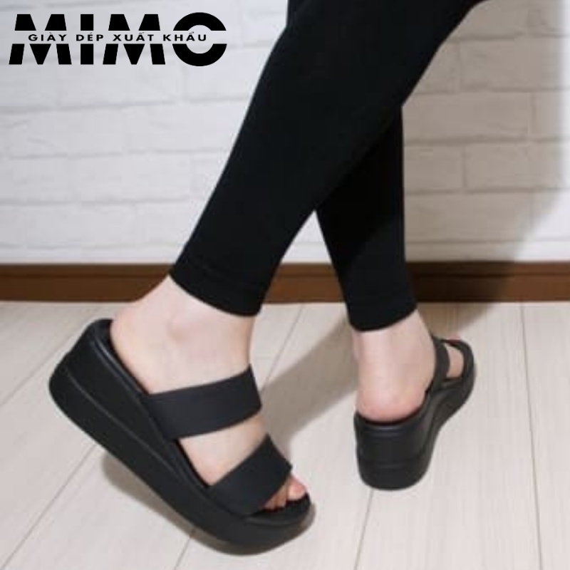 Dép lê Cross Brooklyn, cao gót 7p màu đen êm nhẹ, bền đẹp cho nữ