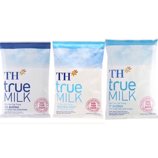 Bịch 220ml sữa TH true milk không đường/ít đường/có đường