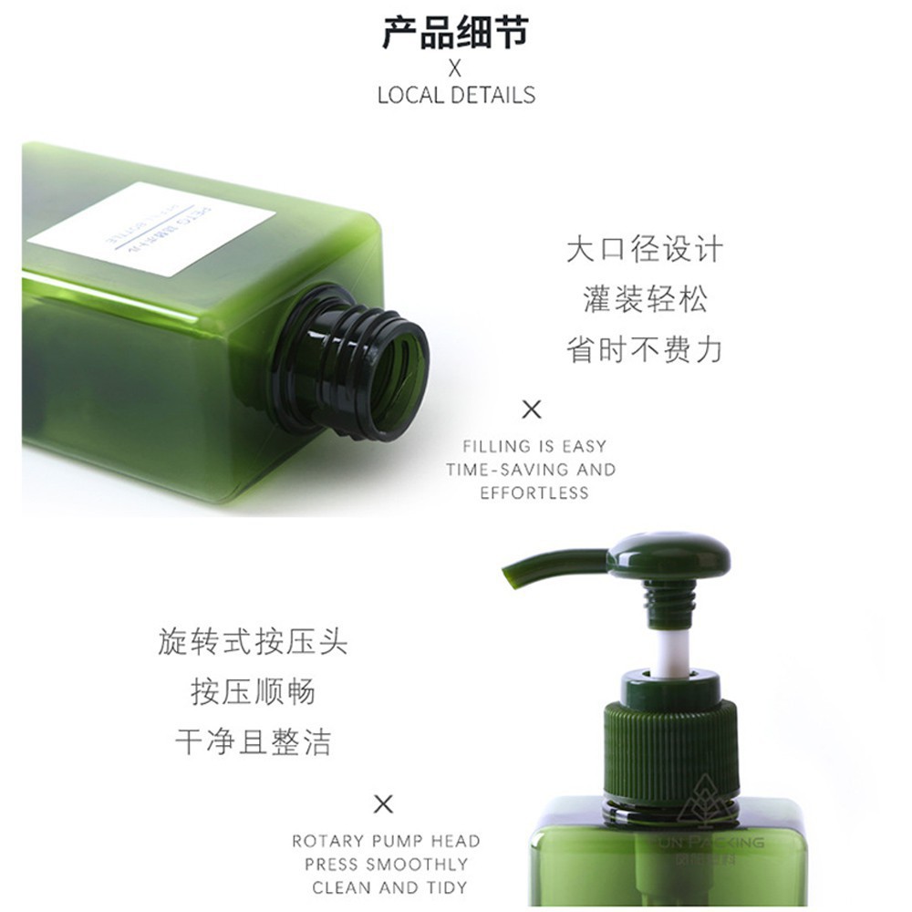 Quartet Chai Rỗng Dạng Nhấn Đựng Dầu Gội Đầu Dung Tích Lớn Chia Ngăn Đựng Mỹ Phẩm Mang Theo Du Lịch