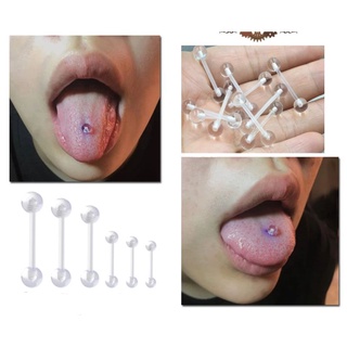 KHUYÊN LƯỠI TRONG SUỐT - Khuyên Nhựa Sinh Học (nhiều size)