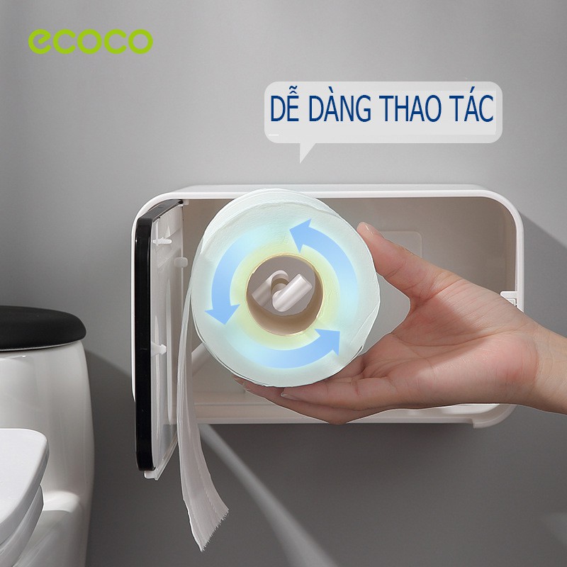 [Ecoco-E1903] Kệ đựng giấy vệ sinh treo tường - Hộp giấy đa năng sang trọng