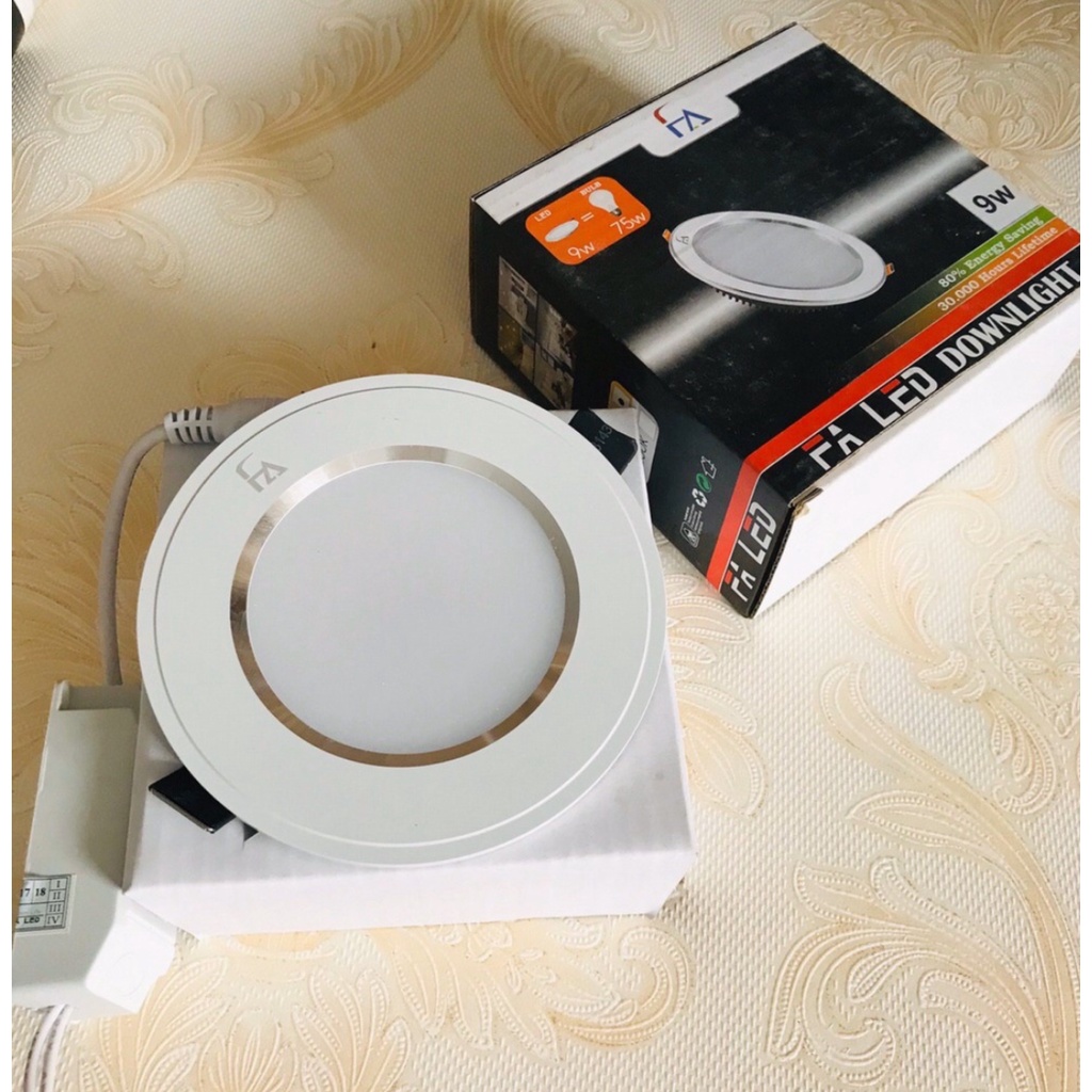 Bóng đèn led FA phi 90 downlight đế nhôm tản nhiệt, bảo hành 24 tháng, hàng công ty chính hãng