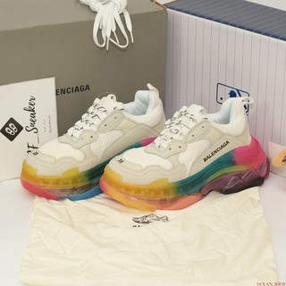 Giày Sneaker Balen Triple S cầu vồng 2019