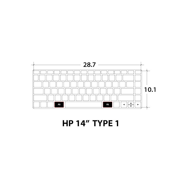 Tấm phủ bàn phím HP 14" & 15.6"