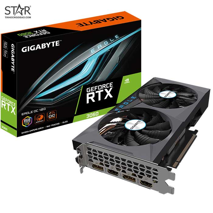 VGA Gigabyte RTX 3060 12G GDDR6 Eagle OC V2 LHR (GV-N3060EAGLE OC-12GD) (rev. 2.0)