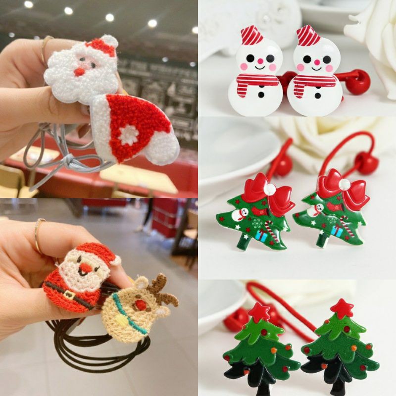 [Chào Sỉ Giá Gốc Tận Kho TQ]1 Nơ Buộc Tóc Noel Siêu Đáng Yêu Cho Bé Gái, Các Bạn Nữ Điệu Xinh Xúng Xính Chơi Noen