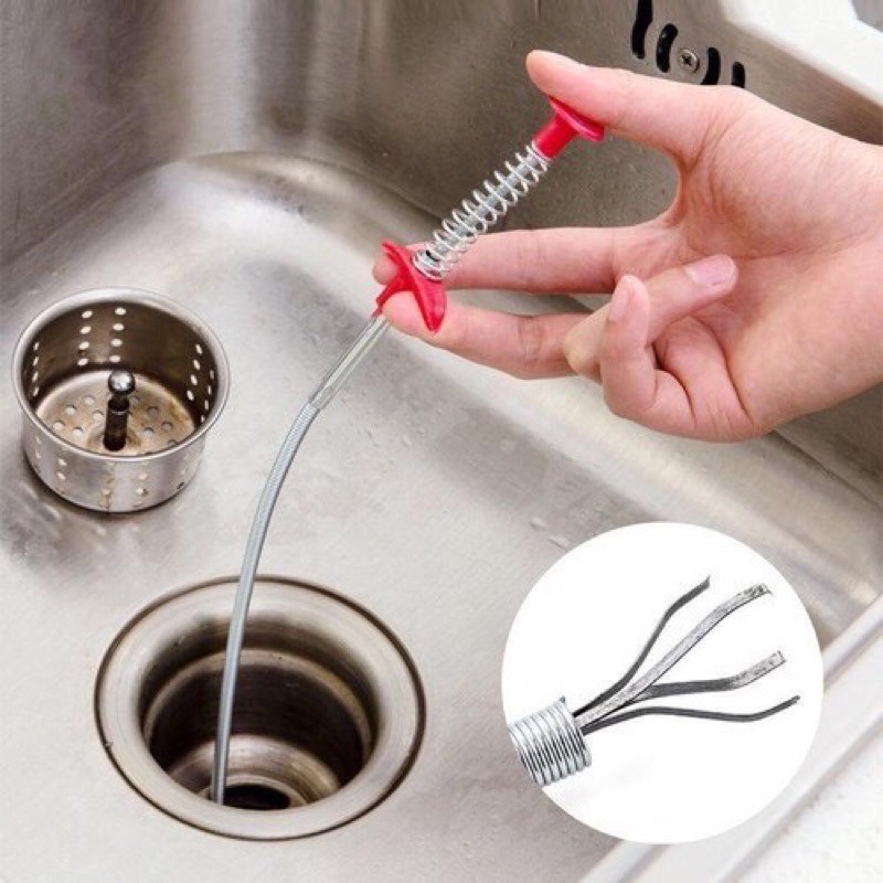 Cây gấp rác thông cống chống nghẹt, Cây Gắp Rác Thông Cống inox Siêu Tiện Lợi 60cm