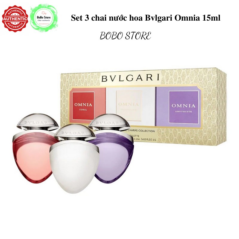 Set 3 chai nước hoa Bvlgari Omnia 15ml dạng xịt