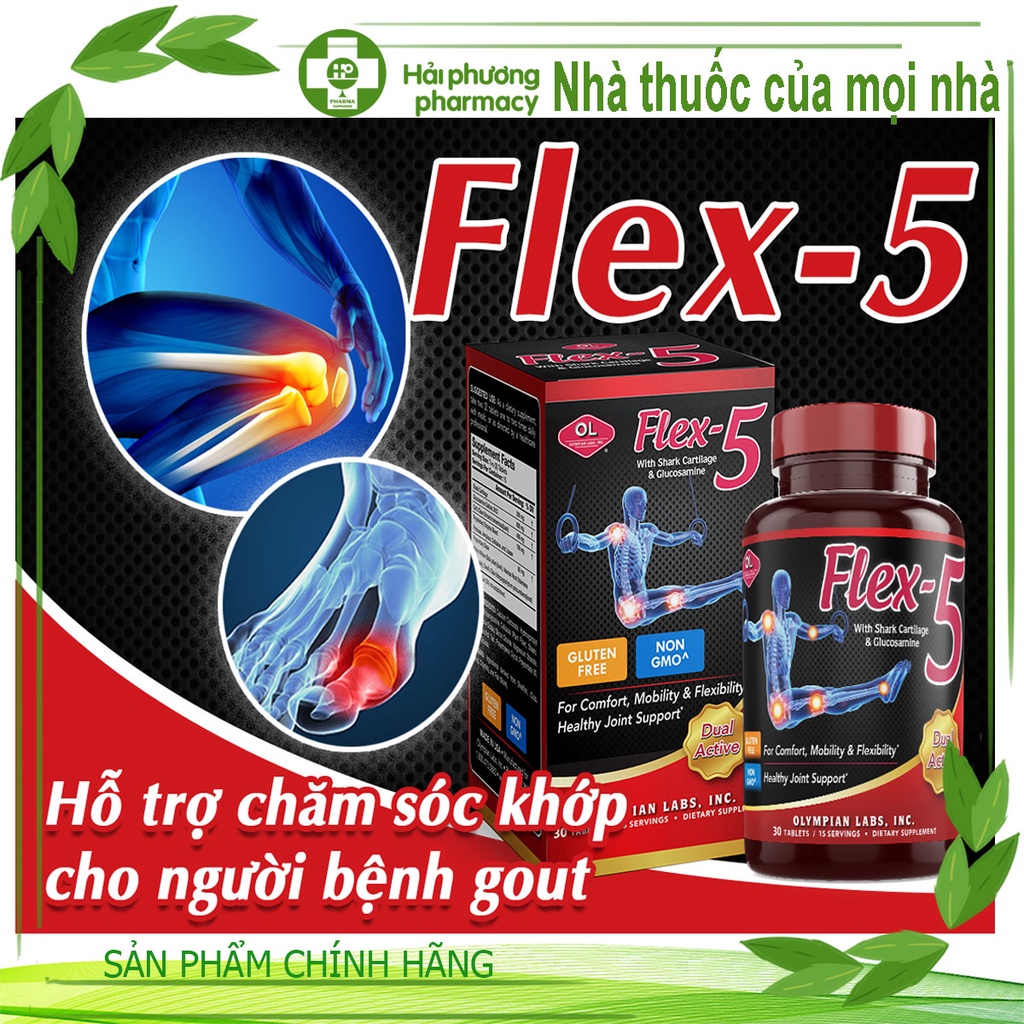 Viên Uống Olympian labs Flex-5 Chăm Sóc Sức Khoẻ Xương Khớp 30 Viên