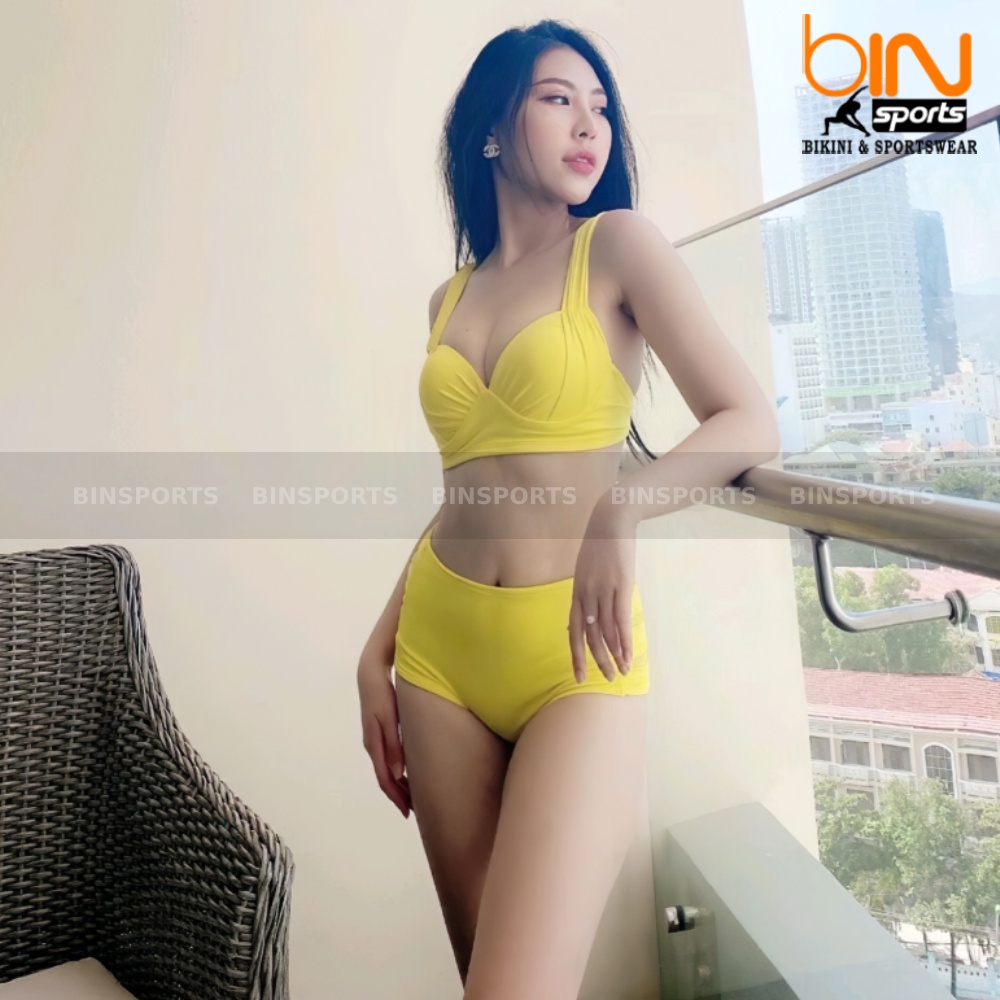 Bikini Nữ Hai Mảnh Cạp Cao Freesize Bin Sports BHV075