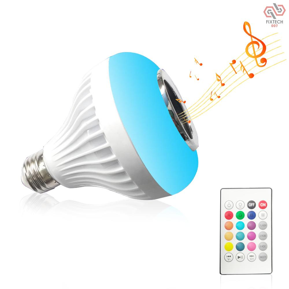 Wireless BT E27 Bulb Remote Control Smart Bulb RGB Color Changing Bulb Music Playing Bulb Built-in Audio Speaker for Home Bedroom Living Room Party Decoration