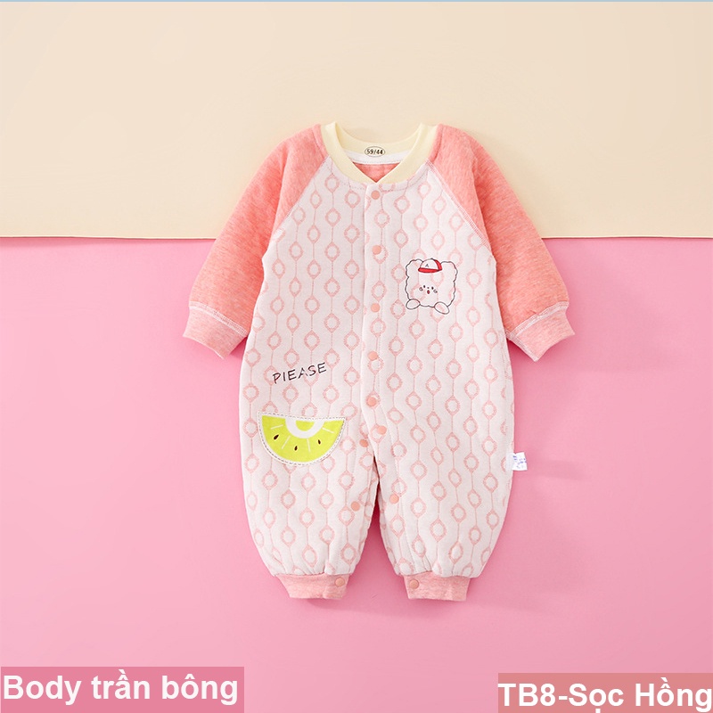 Body Trần Bông 3 lớp Xuất Nhật Cao Cấp Cho Bé Trai Bé Gái SLTB08