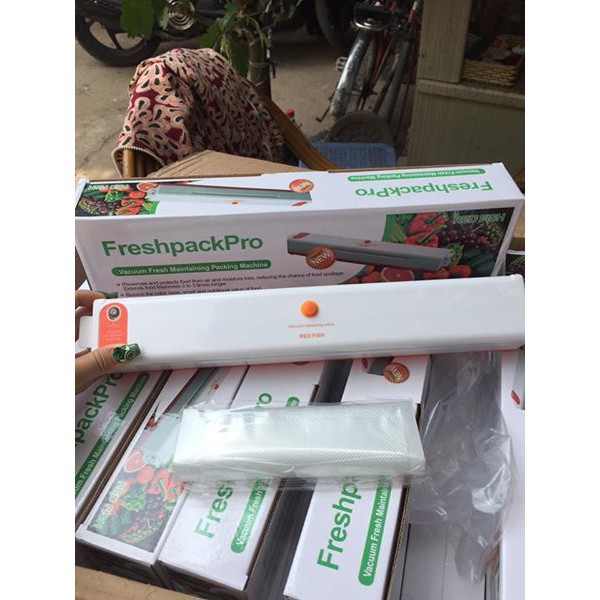 [Hàng Nội Địa] Máy hút chân không Fresh Pack Pro, máy hút chân không kiêm hàn miệng túi thực phẩm cao cấp - BH 12 tháng