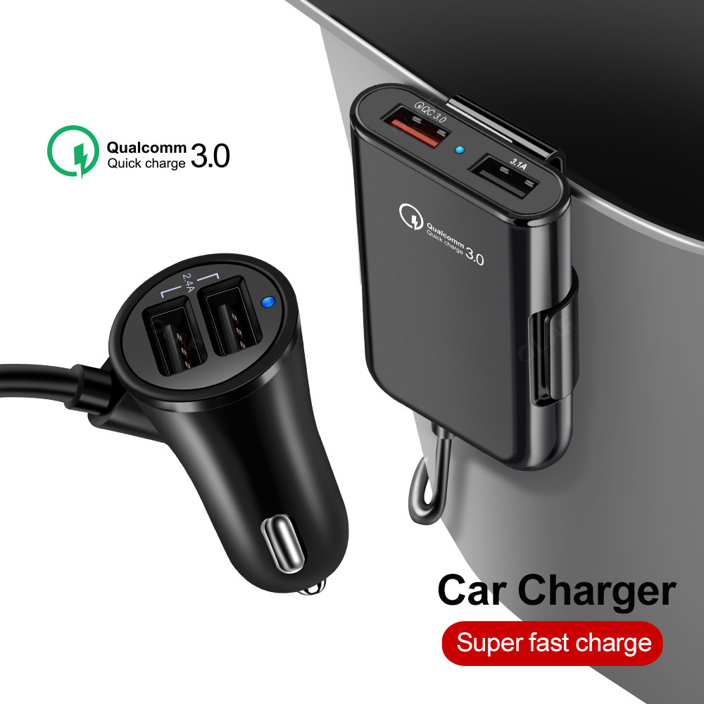 Tẩu Sạc Nhanh Xe Hơi KEBIDUMEI QC 3.0 + 3x 3.1A Với 4 Cổng USB