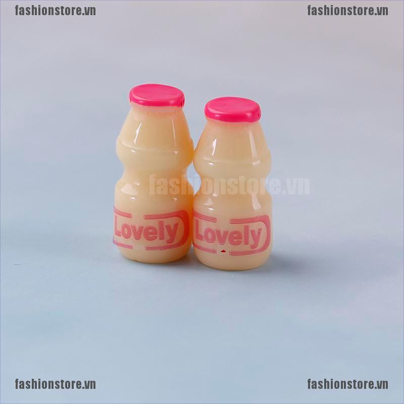 Set 2 Chai Sữa Thu Nhỏ Xinh Xắn Cho Nhà Búp Bê Tỉ Lệ 1:12