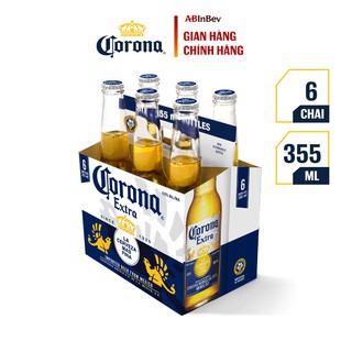 Bia Corona Extra nhập khẩu lốc 6 chai (355/chai)