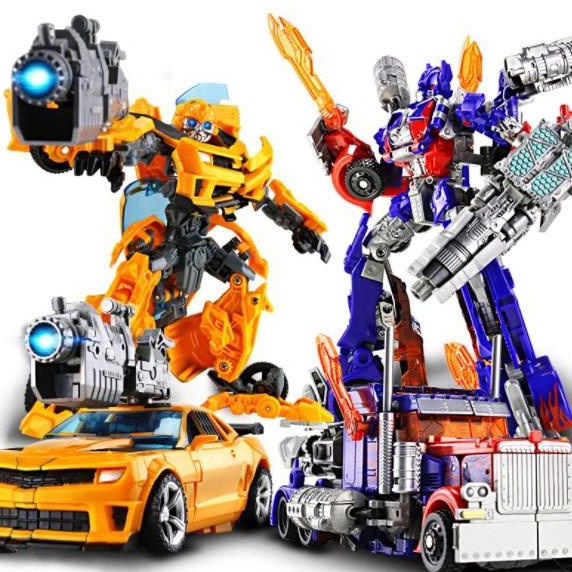 Đồ chơi lắp ráp ô tô biến hình robot Transformer 2in1 siêu to, Siêu xe biến hình robot - Loki Kids