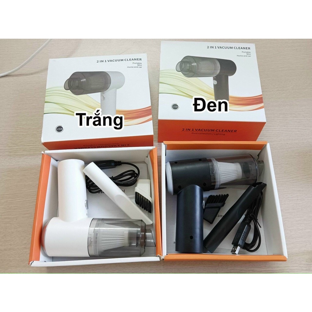 Máy hút bụi cầm tay mini không dây- Máy hút bụi xe hơi, giường nệm, sofa không dây đa năng lực hút siêu mạnh 6000Pa