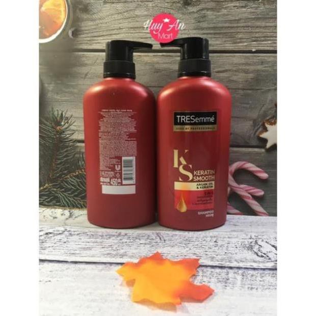 Dầu gội đầu Tresemme KERATIN SMOOTH màu đỏ 😇 FREESHIP 😇cặp dầu gội xả thái lan 450ml, 5 trong 1 suôn mượt vào nếp