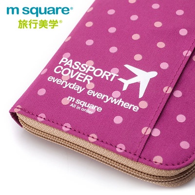 M square Bao Đựng Thẻ đa chức năng đi du lịch ở nước ngoài vé máy bay giấy tờ lưu trữ túi bảo vệ dài nam nữ