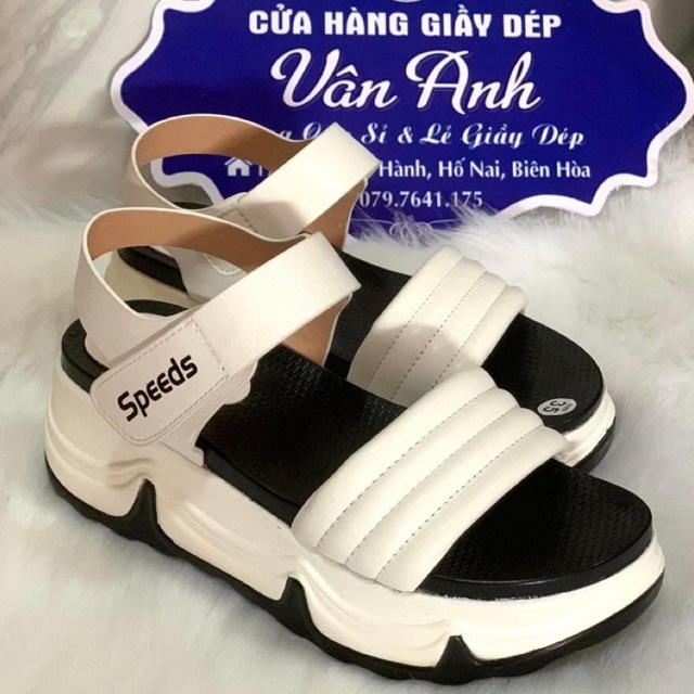 Sandal nữ SPEEDS đế cao 5cm, quai da mềm tôn dáng cho các bạn nữ, giày sandal nữ đi học, đi chơi