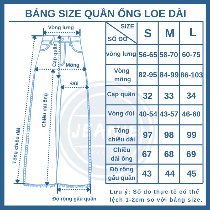 Quần jeans ống loe trắng phong cách Âu Mỹ, quần bò ống loe cạp cao