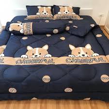 Chăn phao siêu nhẹ cực ấm,đã có ruột bông liền vải cotton poly, họa tiết sinh động