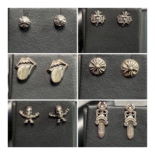 [ẢNH THẬT][BẠC 925]Bông tai, khuyên tai  Chrome heart bạc 925 đơn vị tính 1 cái.