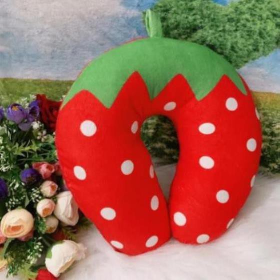 Gối kê cổ du lịch dâu tây