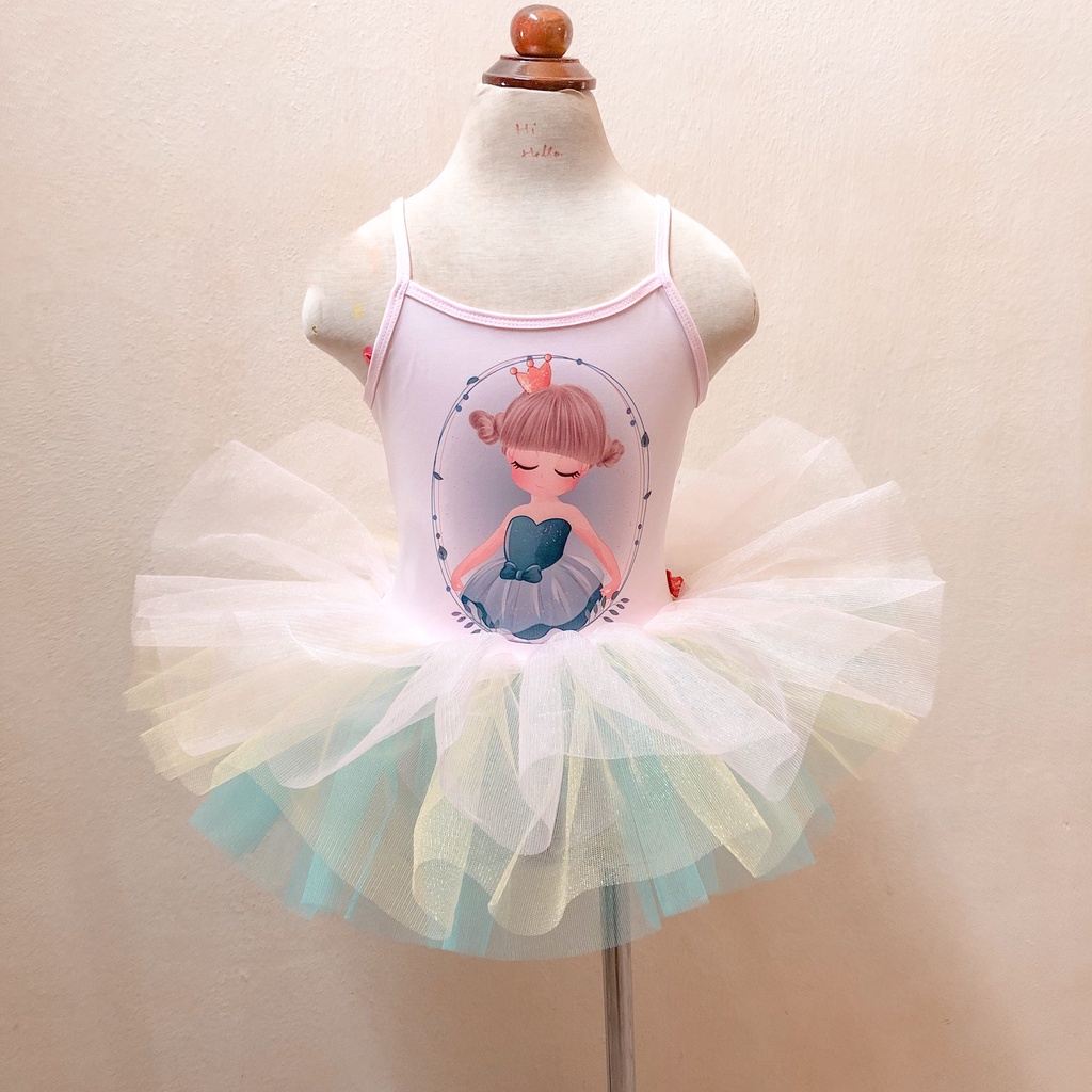 Váy Ballet 2 dây Elsa Chân Xanh